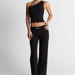 Chic Black Women's Asymmetrical Jumpsuit